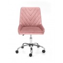 Кресло компьютерное HALMAR RICO розовый/хром